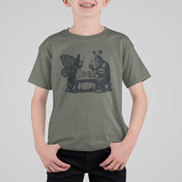 Funny Bigfoot And Mothman Egg Painting T Shirt For Kid Cryptid Easter Gift