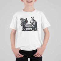 Funny Bigfoot And Mothman Egg Painting T Shirt For Kid Cryptid Easter Gift