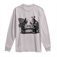 Funny Bigfoot And Mothman Egg Painting Long Sleeve Shirt Cryptid Easter Gift