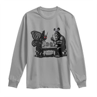 Funny Bigfoot And Mothman Egg Painting Long Sleeve Shirt Cryptid Easter Gift
