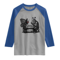 Funny Bigfoot And Mothman Egg Painting Raglan Shirt Cryptid Easter Gift