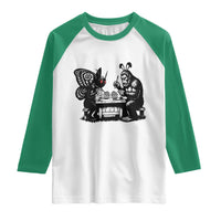 Funny Bigfoot And Mothman Egg Painting Raglan Shirt Cryptid Easter Gift
