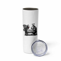 Funny Bigfoot And Mothman Egg Painting Skinny Tumbler Cryptid Easter Gift