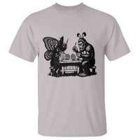 Funny Bigfoot And Mothman Egg Painting T Shirt Cryptid Easter Gift