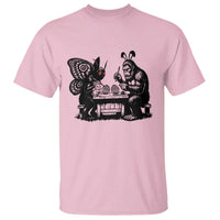 Funny Bigfoot And Mothman Egg Painting T Shirt Cryptid Easter Gift