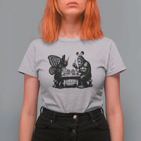 Funny Bigfoot And Mothman Egg Painting T Shirt For Women Cryptid Easter Gift
