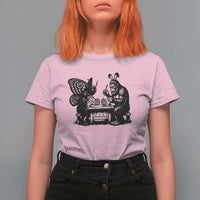 Funny Bigfoot And Mothman Egg Painting T Shirt For Women Cryptid Easter Gift