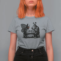 Funny Bigfoot And Mothman Egg Painting T Shirt For Women Cryptid Easter Gift