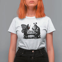 Funny Bigfoot And Mothman Egg Painting T Shirt For Women Cryptid Easter Gift