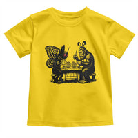 Funny Bigfoot And Mothman Egg Painting Toddler T Shirt Cryptid Easter Gift