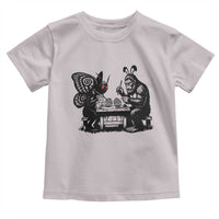 Funny Bigfoot And Mothman Egg Painting Toddler T Shirt Cryptid Easter Gift