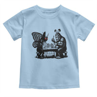 Funny Bigfoot And Mothman Egg Painting Toddler T Shirt Cryptid Easter Gift