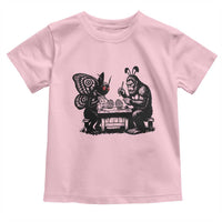 Funny Bigfoot And Mothman Egg Painting Toddler T Shirt Cryptid Easter Gift