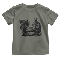 Funny Bigfoot And Mothman Egg Painting Toddler T Shirt Cryptid Easter Gift