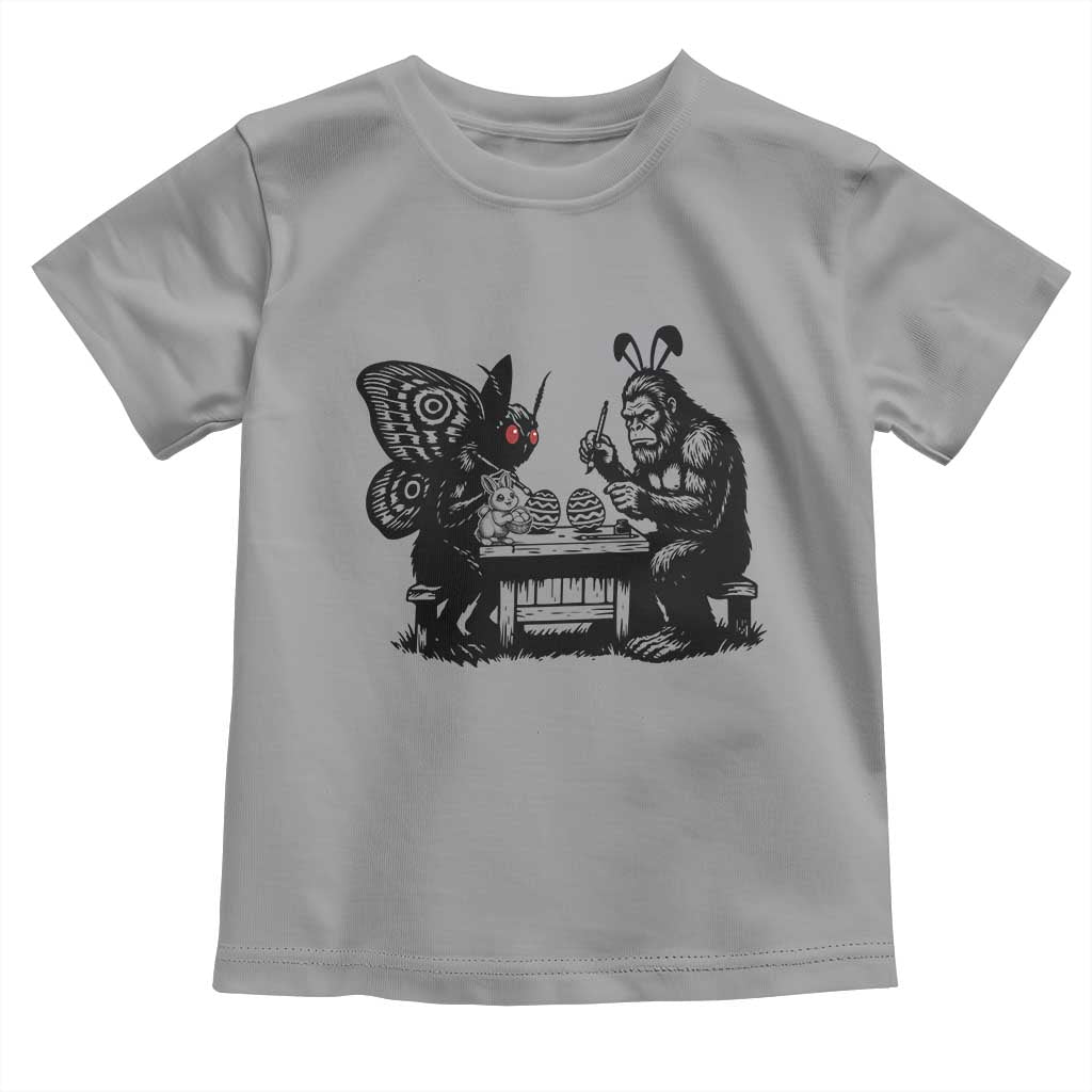Funny Bigfoot And Mothman Egg Painting Toddler T Shirt Cryptid Easter Gift