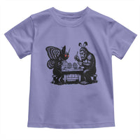 Funny Bigfoot And Mothman Egg Painting Toddler T Shirt Cryptid Easter Gift