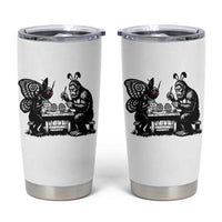Funny Bigfoot And Mothman Egg Painting Tumbler Cup Cryptid Easter Gift