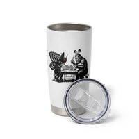Funny Bigfoot And Mothman Egg Painting Tumbler Cup Cryptid Easter Gift