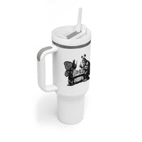 Funny Bigfoot And Mothman Egg Painting Tumbler With Handle Cryptid Easter Gift
