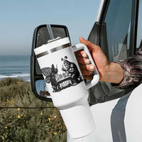 Funny Bigfoot And Mothman Egg Painting Tumbler With Handle Cryptid Easter Gift
