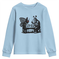 Funny Bigfoot And Mothman Egg Painting Youth Sweatshirt Cryptid Easter Gift