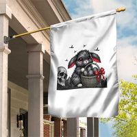 Gothic Easter Bunny Garden Flag Dark Aesthetic Rabbit Gift