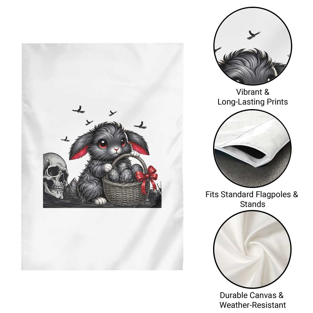 Gothic Easter Bunny Garden Flag Dark Aesthetic Rabbit Gift