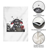 Gothic Easter Bunny Garden Flag Dark Aesthetic Rabbit Gift