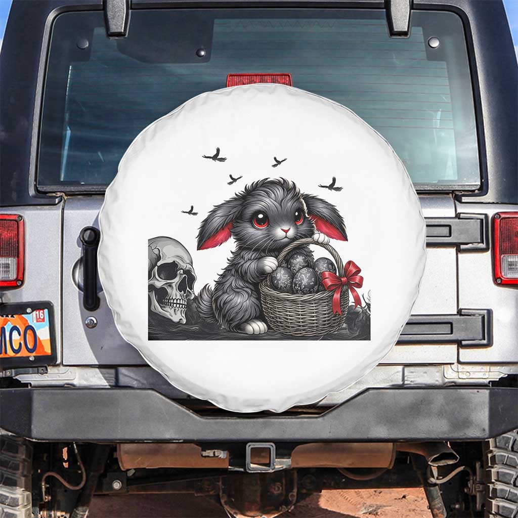Gothic Easter Bunny Spare Tire Cover Dark Aesthetic Rabbit Gift