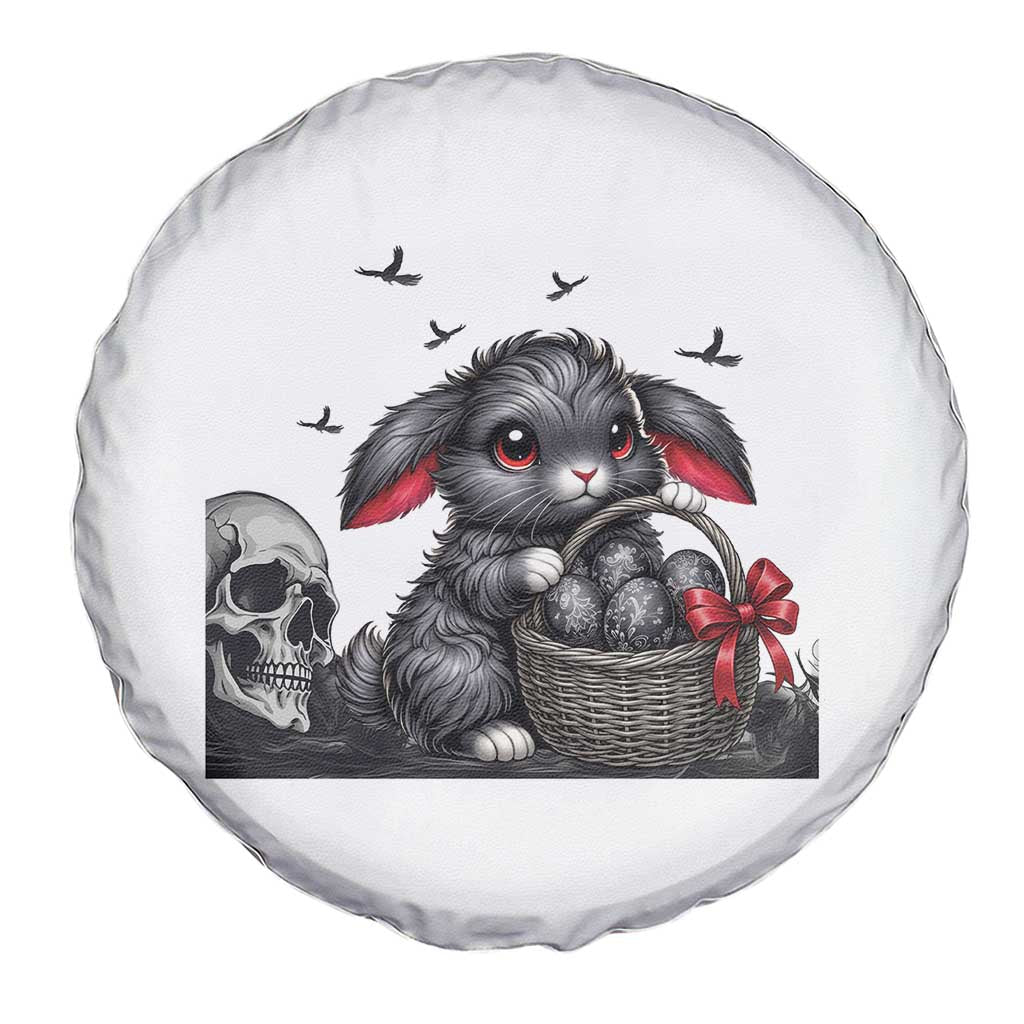 Gothic Easter Bunny Spare Tire Cover Dark Aesthetic Rabbit Gift