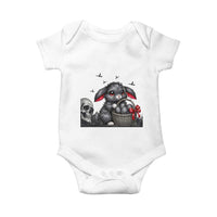 Gothic Easter Bunny Baby Onesie Dark Aesthetic Rabbit Gift