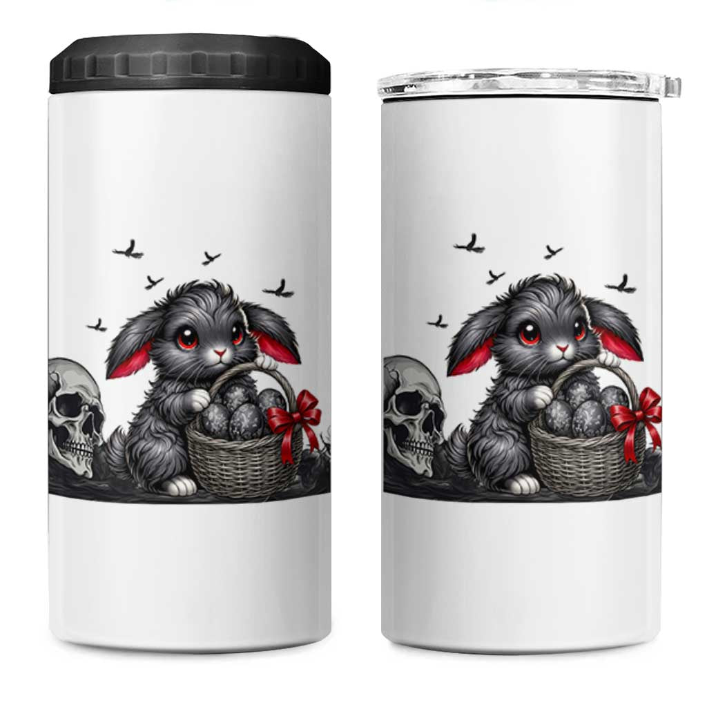 Gothic Easter Bunny 4 in 1 Can Cooler Tumbler Dark Aesthetic Rabbit Gift