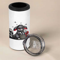 Gothic Easter Bunny 4 in 1 Can Cooler Tumbler Dark Aesthetic Rabbit Gift
