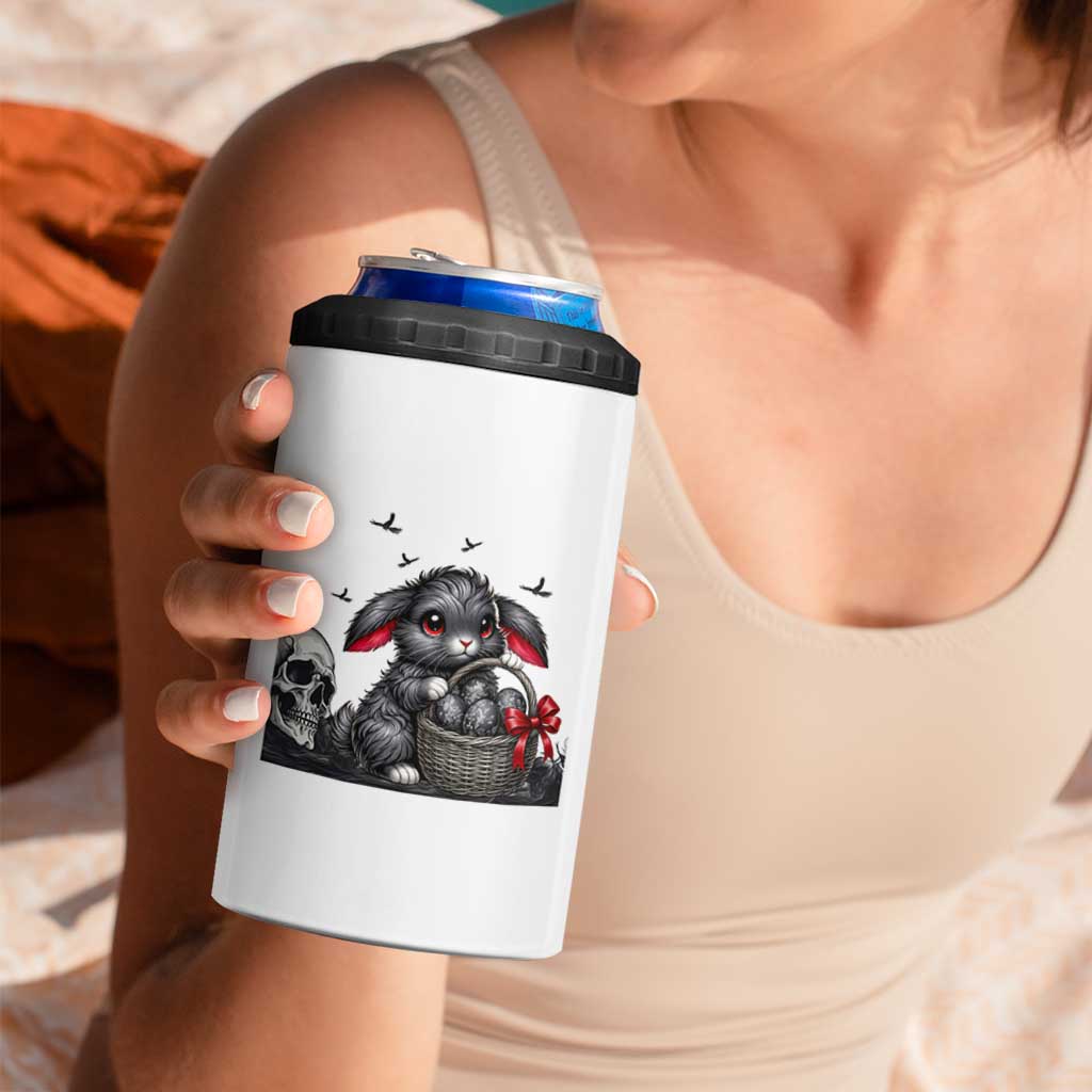 Gothic Easter Bunny 4 in 1 Can Cooler Tumbler Dark Aesthetic Rabbit Gift