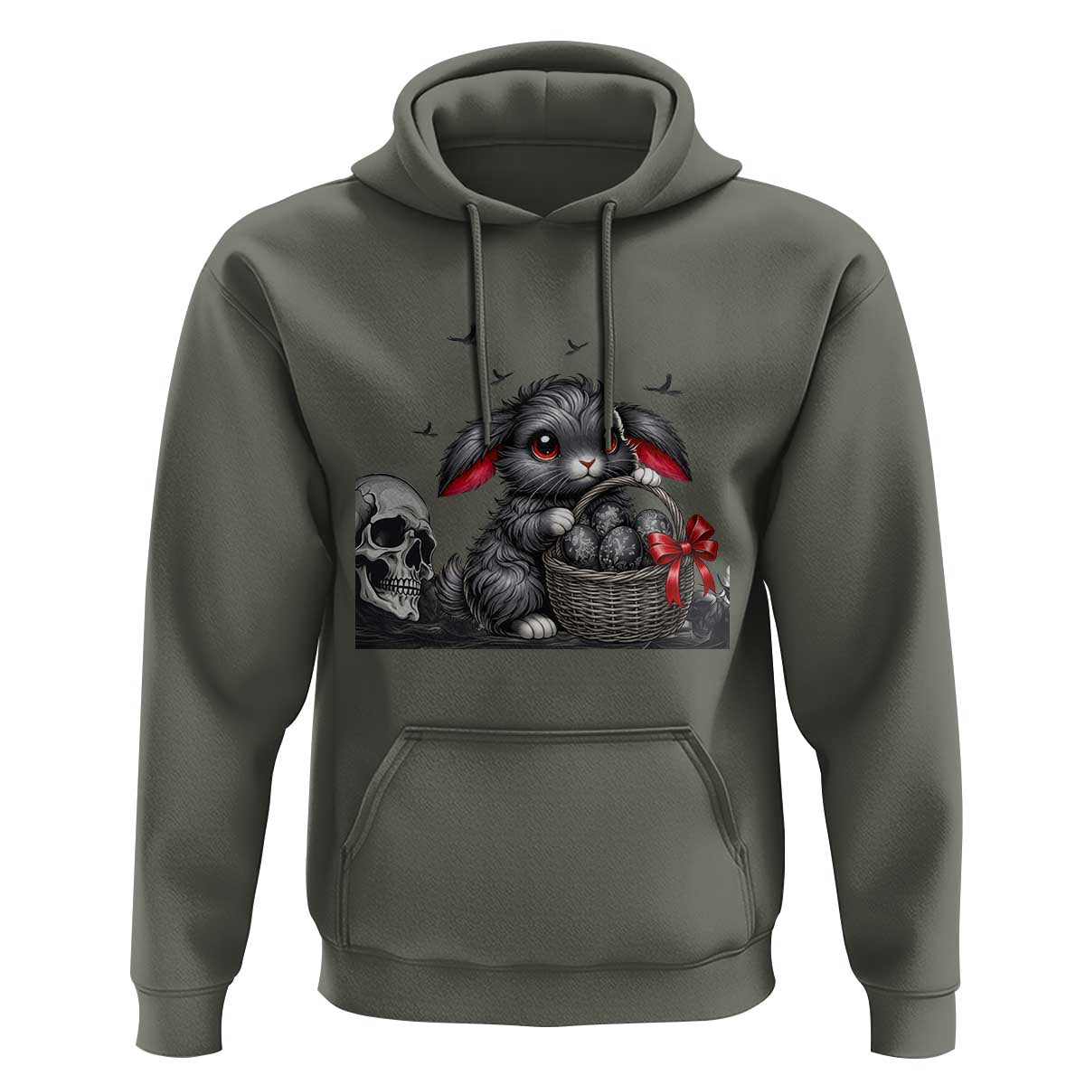 Gothic Easter Bunny Hoodie Dark Aesthetic Rabbit Gift