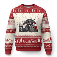 Gothic Easter Bunny Ugly Christmas Sweater Dark Aesthetic Rabbit Gift