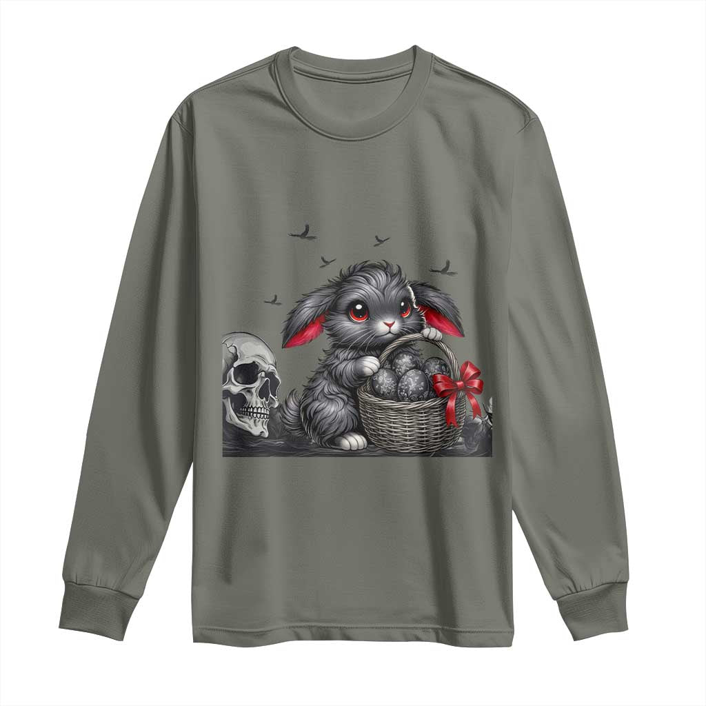 Gothic Easter Bunny Long Sleeve Shirt Dark Aesthetic Rabbit Gift