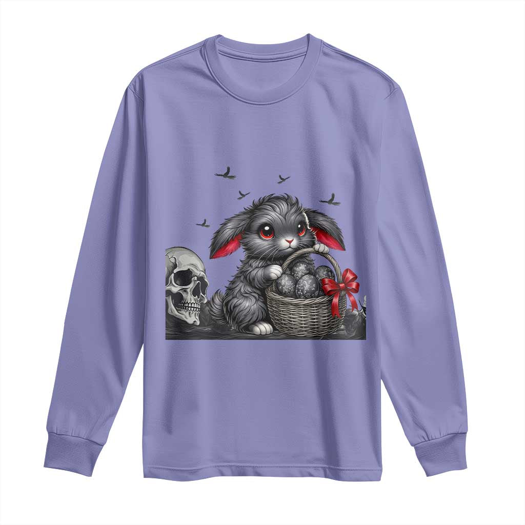 Gothic Easter Bunny Long Sleeve Shirt Dark Aesthetic Rabbit Gift