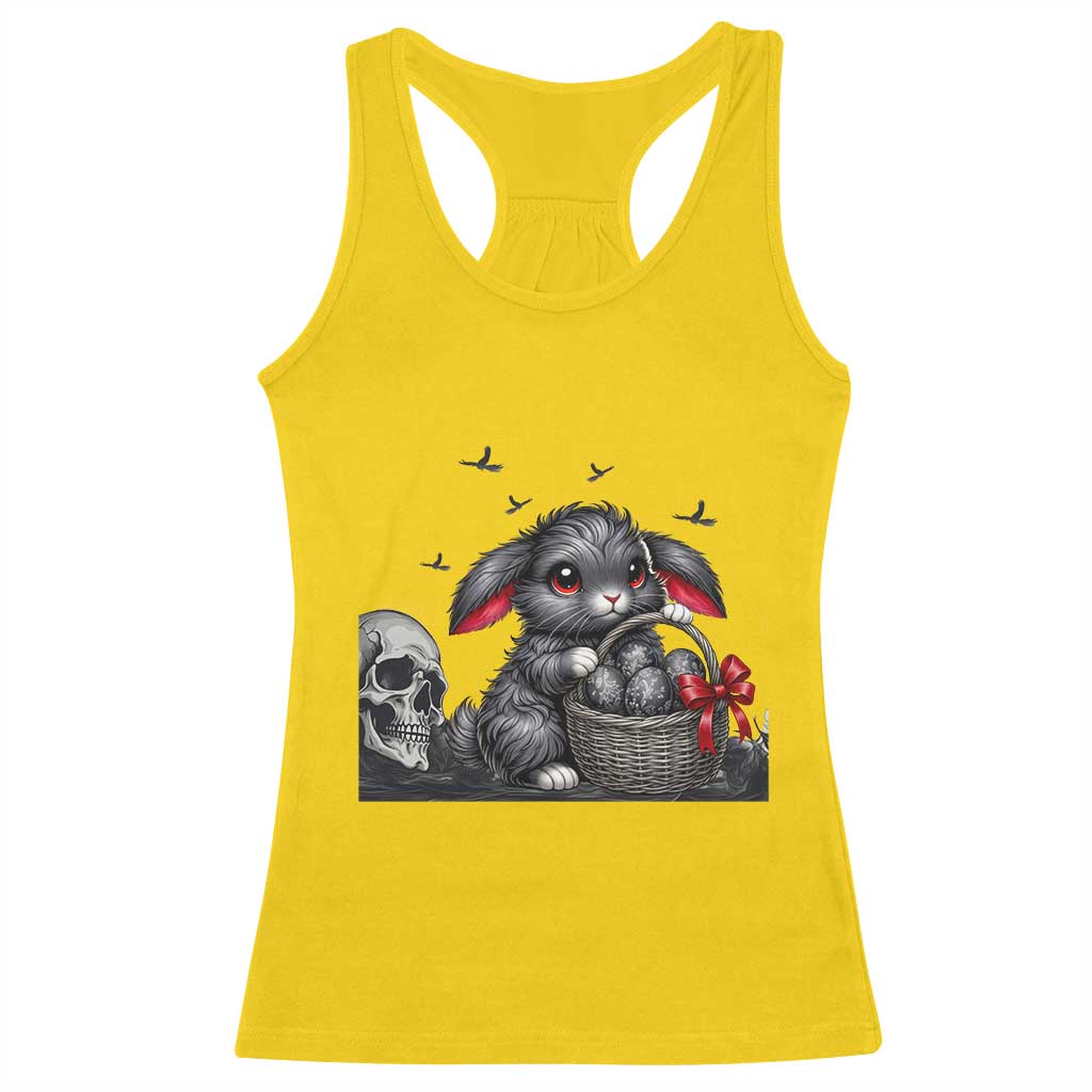 Gothic Easter Bunny Racerback Tank Top Dark Aesthetic Rabbit Gift
