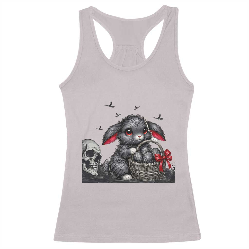 Gothic Easter Bunny Racerback Tank Top Dark Aesthetic Rabbit Gift