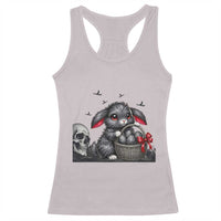 Gothic Easter Bunny Racerback Tank Top Dark Aesthetic Rabbit Gift