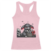 Gothic Easter Bunny Racerback Tank Top Dark Aesthetic Rabbit Gift