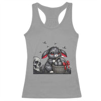 Gothic Easter Bunny Racerback Tank Top Dark Aesthetic Rabbit Gift