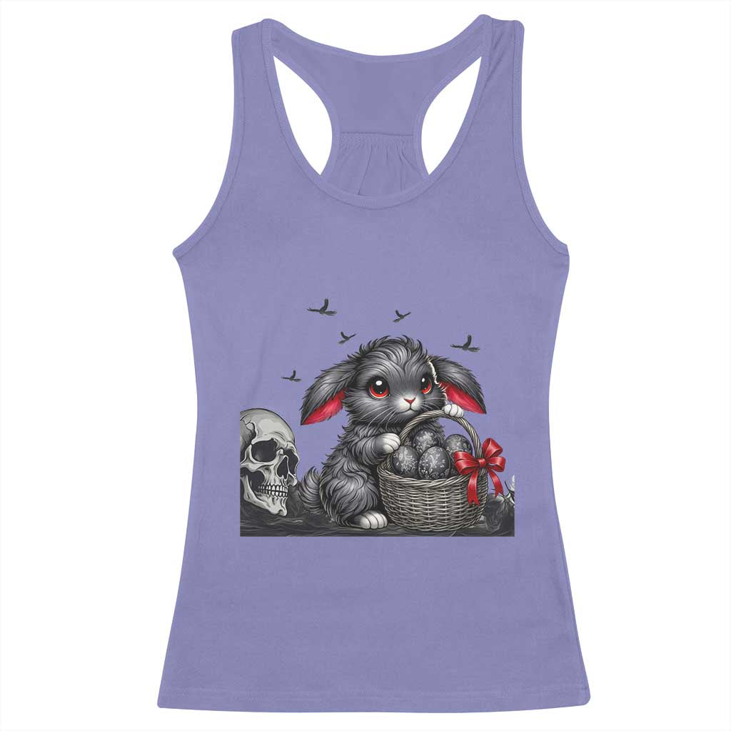 Gothic Easter Bunny Racerback Tank Top Dark Aesthetic Rabbit Gift