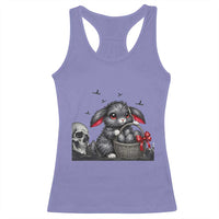 Gothic Easter Bunny Racerback Tank Top Dark Aesthetic Rabbit Gift