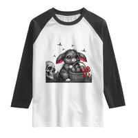 Gothic Easter Bunny Raglan Shirt Dark Aesthetic Rabbit Gift
