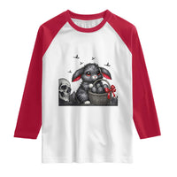 Gothic Easter Bunny Raglan Shirt Dark Aesthetic Rabbit Gift
