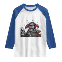 Gothic Easter Bunny Raglan Shirt Dark Aesthetic Rabbit Gift