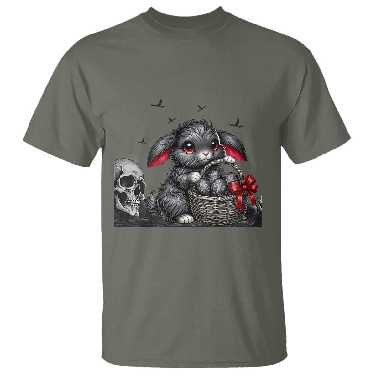Gothic Easter Bunny T Shirt Dark Aesthetic Rabbit Gift