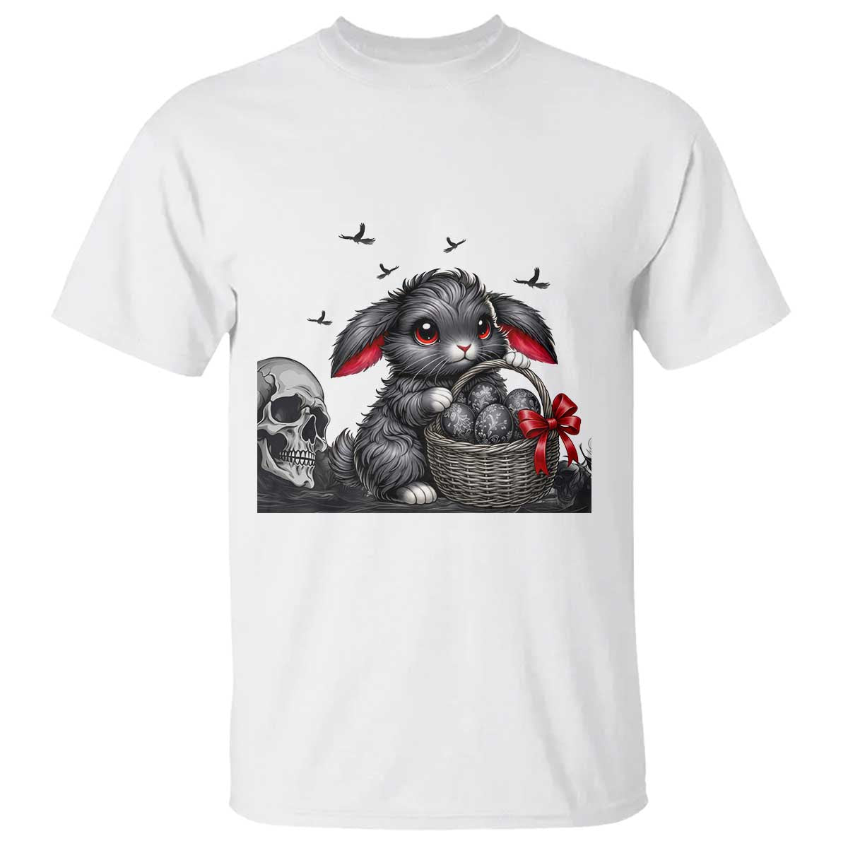 Gothic Easter Bunny T Shirt Dark Aesthetic Rabbit Gift